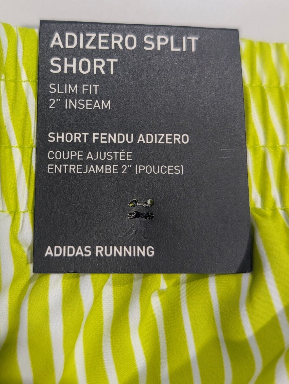 adidas Neon Yellow Women's Athletic Running Shorts - Picture 3 of 3